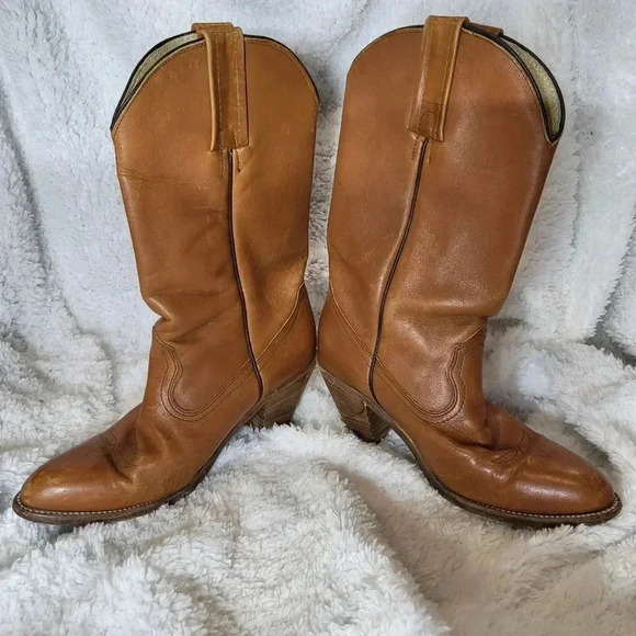 Vintage FRYE Leather Western Boots 7105 - Picture 7 of 11